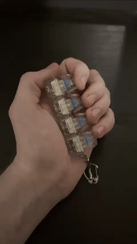 Clicky Glow Fidget Keychain