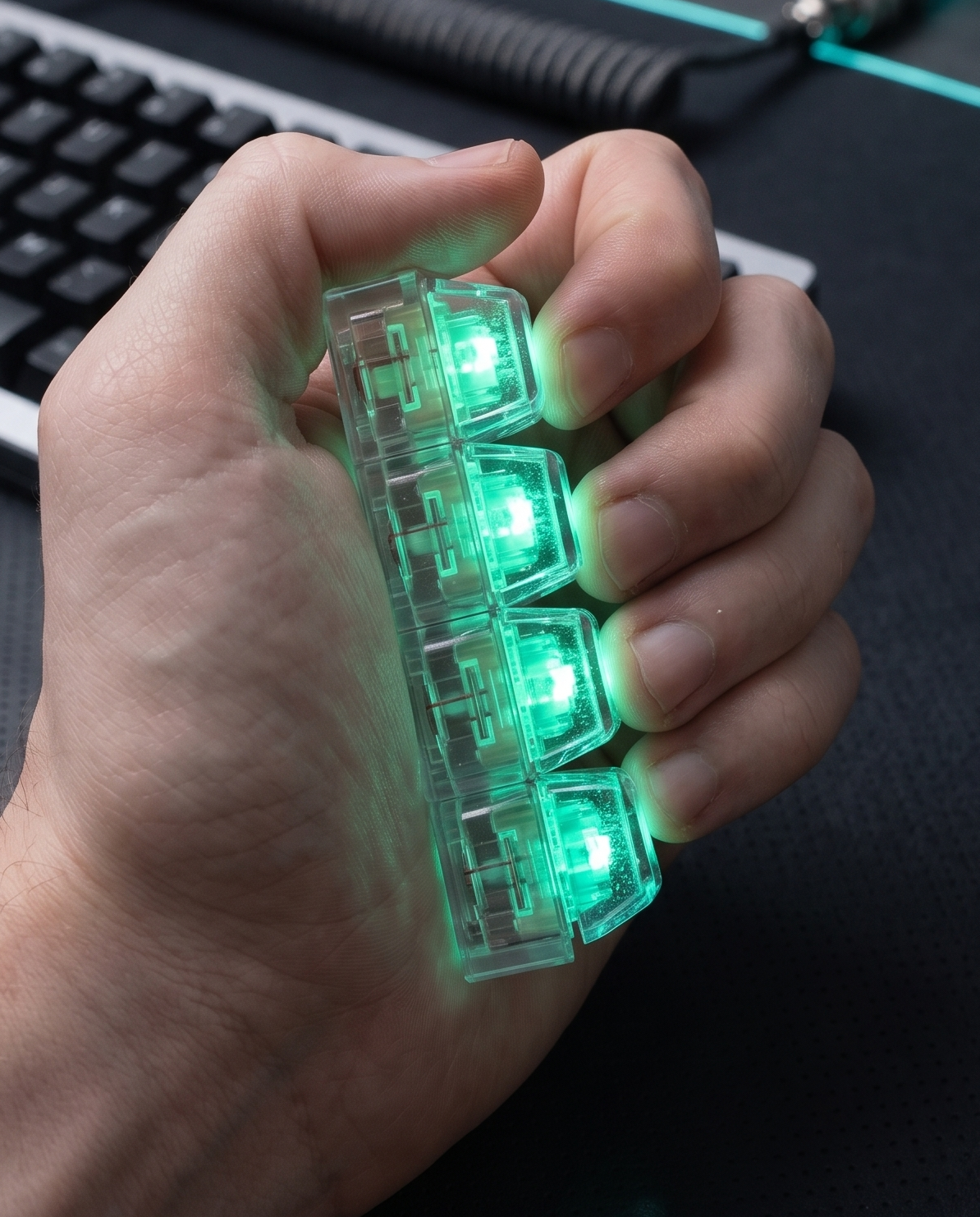 Clicky Glow Fidget Keychain